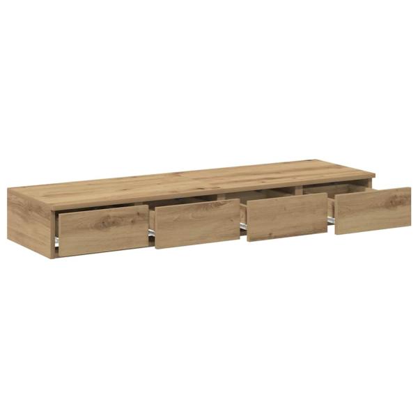 Bett mit Schubladen Artisan Eiche 120x36,5x16,5 cm Holzwerkstoff