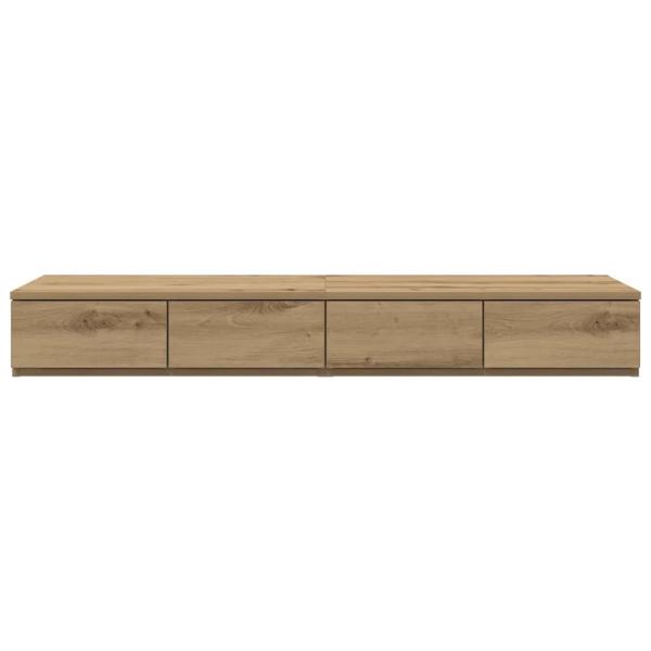 Bett mit Schubladen Artisan Eiche 120x36,5x16,5 cm Holzwerkstoff