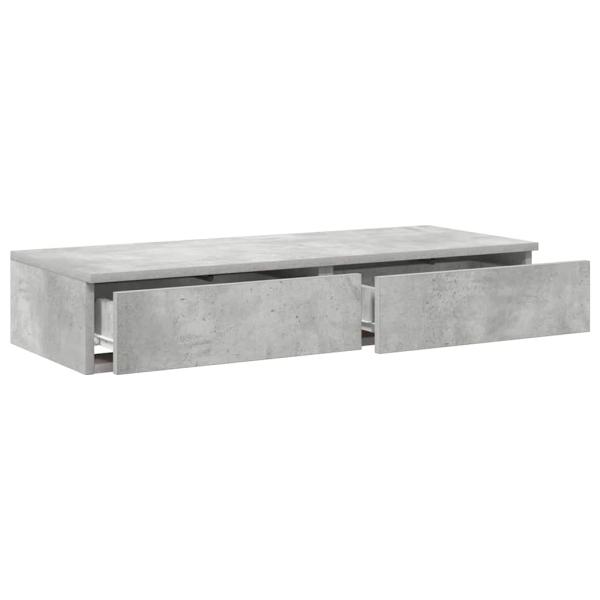 Nachttisch Beton Grau 75x36,5x16,5 cm Ingenieurholz
