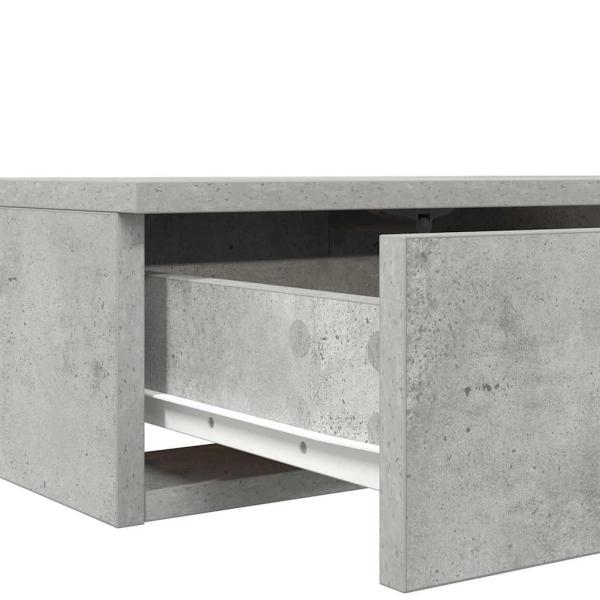 Nachttische Beton grau Holzwerkstoff 160 x 36,5 x 16,5 cm