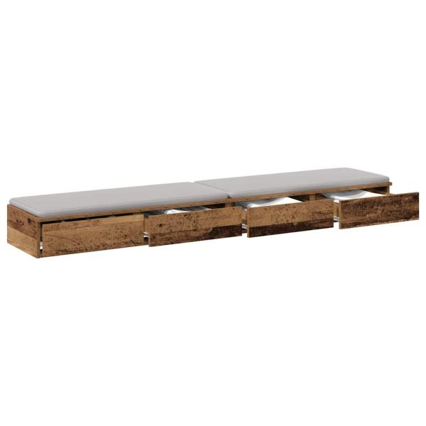 Bett-Schubladen Alteiche 180x36,5x16,5 cm Holzwerkstoff