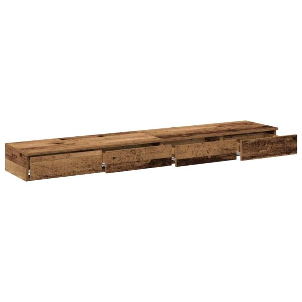 Bett-Schubladen Alteiche 180x36,5x16,5 cm Holzwerkstoff
