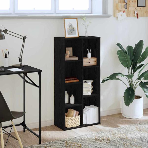 ARDEBO.de - Bücherregal Schwarze Eiche 50x25x105 cm Holzwerkstoff
