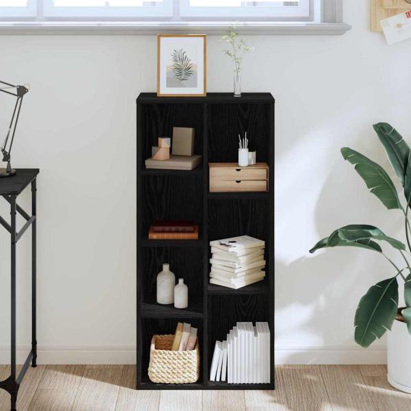 Bücherregal Schwarze Eiche 50x25x105 cm Holzwerkstoff