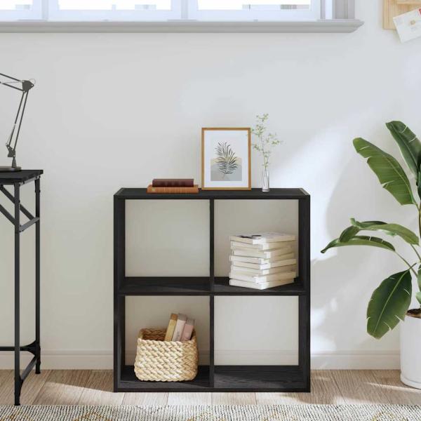ARDEBO.de - Bücherregal Schwarz Eiche 68,5x32x68,5 cm Holzwerkstoff