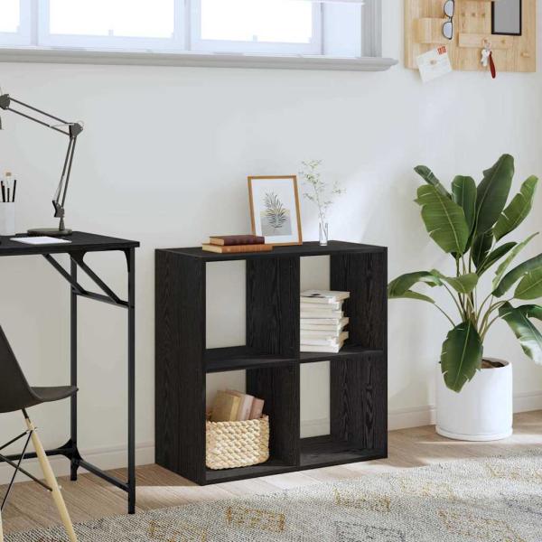 Bücherregal Schwarz Eiche 68,5x32x68,5 cm Holzwerkstoff