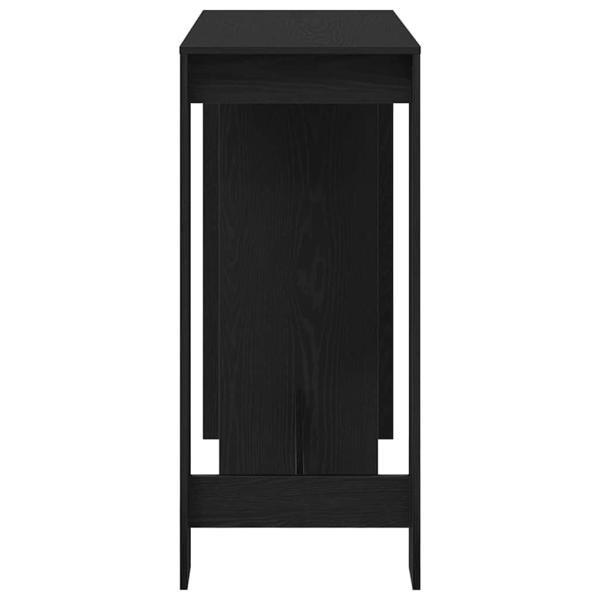 Bartisch mit Regal Schwarz Eiche 102,5x46x103,5 cm Hergestelltes Holz