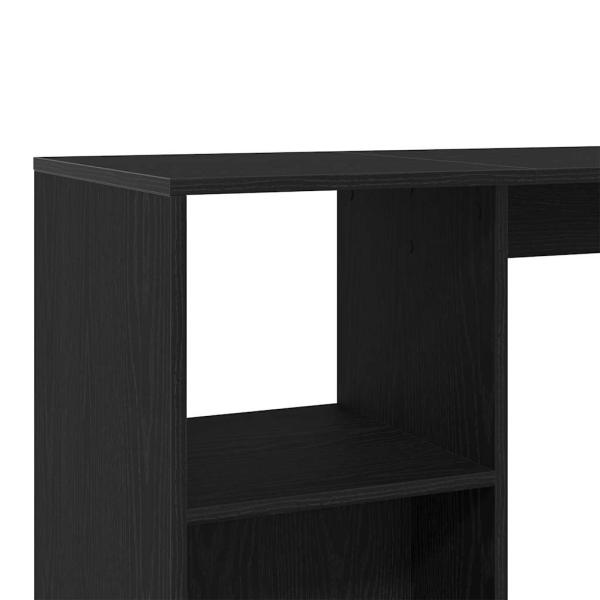 Bartisch mit Regal Schwarz Eiche 102,5x46x103,5 cm Hergestelltes Holz