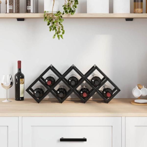 Weinregal für 9 Flaschen, 63x16,5x25 cm, pulverbeschichteter Stahl
