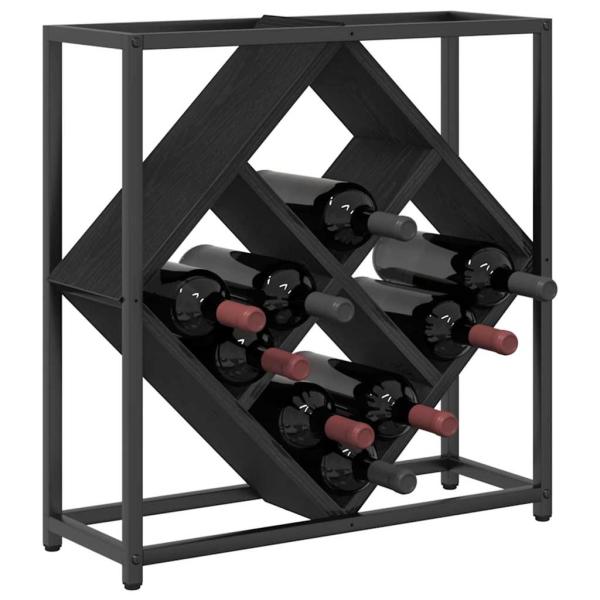 Weinregale Schwarze Eiche Holzwerkstoff Mittel Rechteckig