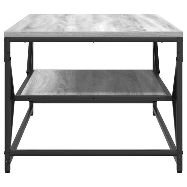 Couchtisch mit Regal Grau Sonoma 90x50x40 cm Holzwerkstoff
