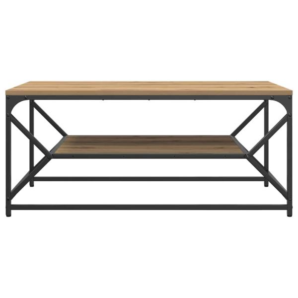 Couchtisch mit Regal aus Artisan-Eiche, 90x50x40 cm, Holzwerkstoff