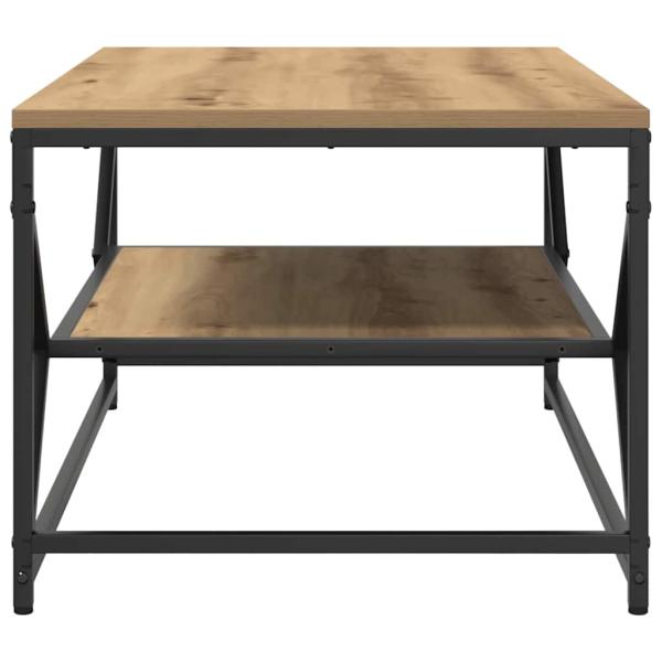 Couchtisch mit Regal aus Artisan-Eiche, 90x50x40 cm, Holzwerkstoff