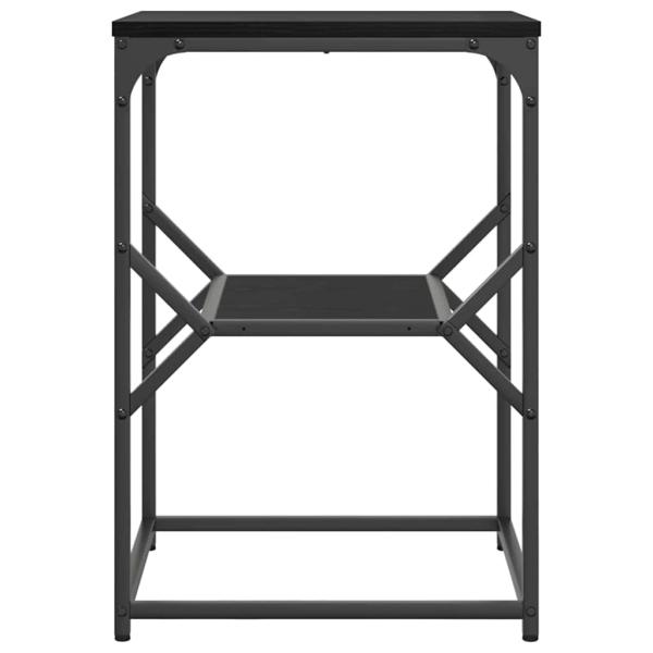 Beistelltisch Schwarzes Eichenholz 41x40x60 cm Konstruiertes Holz