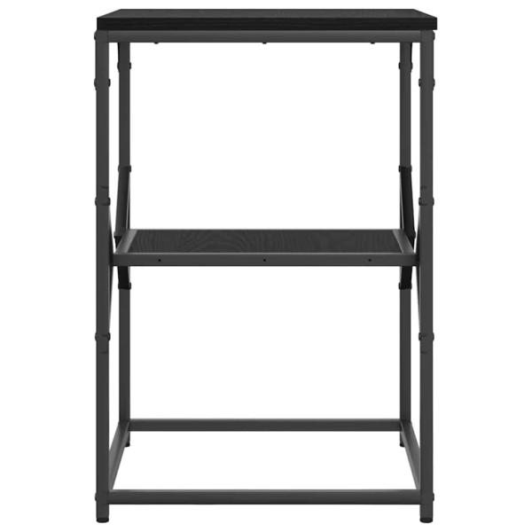 Beistelltisch Schwarzes Eichenholz 41x40x60 cm Konstruiertes Holz