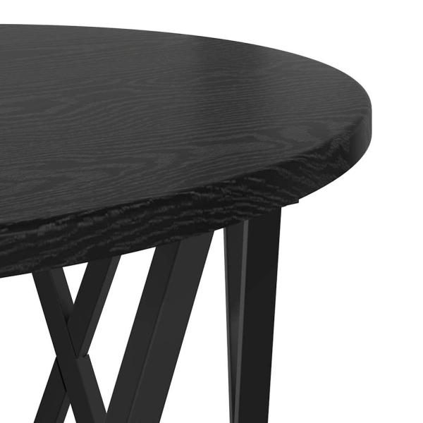Beistelltisch 2 Stk. Schwarz Eichen-Optik 50 x 50 x 40 cm
