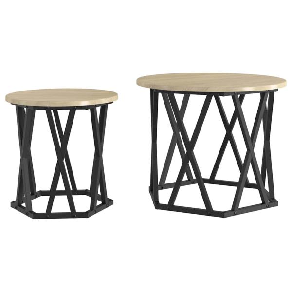 Nesting Beistelltische 2 Stk. Sonoma Eiche, Engineered Wood