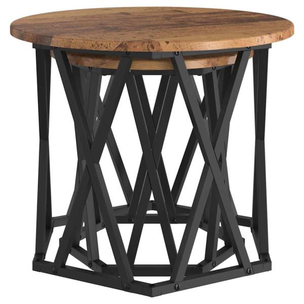 Nesting Beistelltische 2er Set aus Altholz