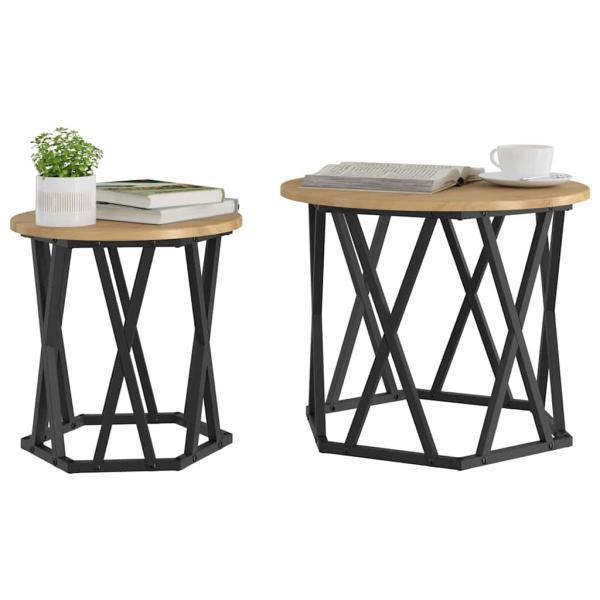 Nesting Beistelltische 2er Set Artisan Eiche Holzwerkstoff