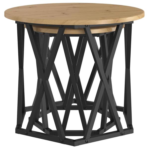Nesting Beistelltische 2er Set Artisan Eiche Holzwerkstoff