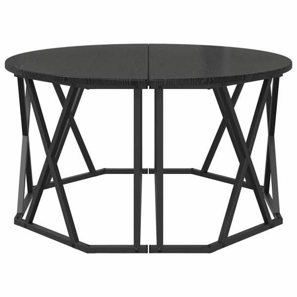 Couchtisch Schwarz Eiche 80x80x42 cm Holzwerkstoff