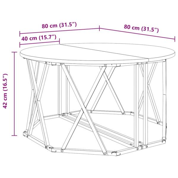Couchtisch Sonoma Eiche 80x80x42 cm aus Holz