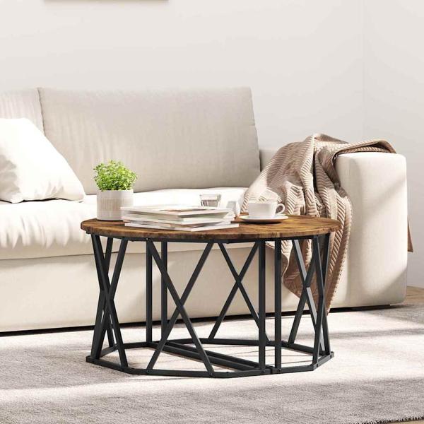 ARDEBO.de - Couchtisch Raucheiche 80x80x42 cm Ingenieurholz