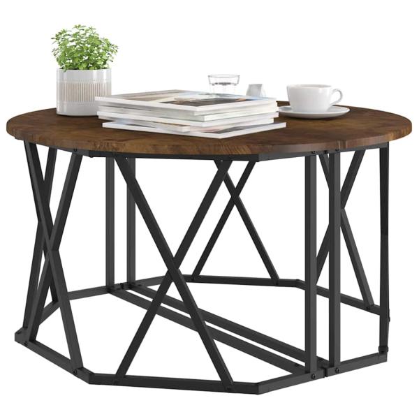 Couchtisch Raucheiche 80x80x42 cm Ingenieurholz