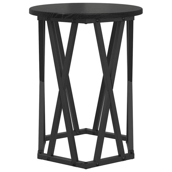 Beistelltische 2er Set Schwarz aus Eichenholzverbundstoff