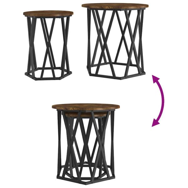 Beistelltische 2 Stück Raucheiche EngPlywood