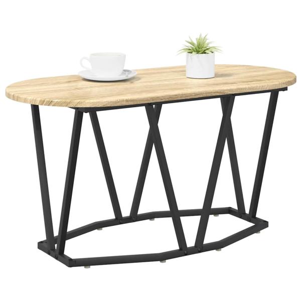 Couchtisch aus Sonoma Eiche 80x40x40,5 cm, Holzwerkstoff und Metall
