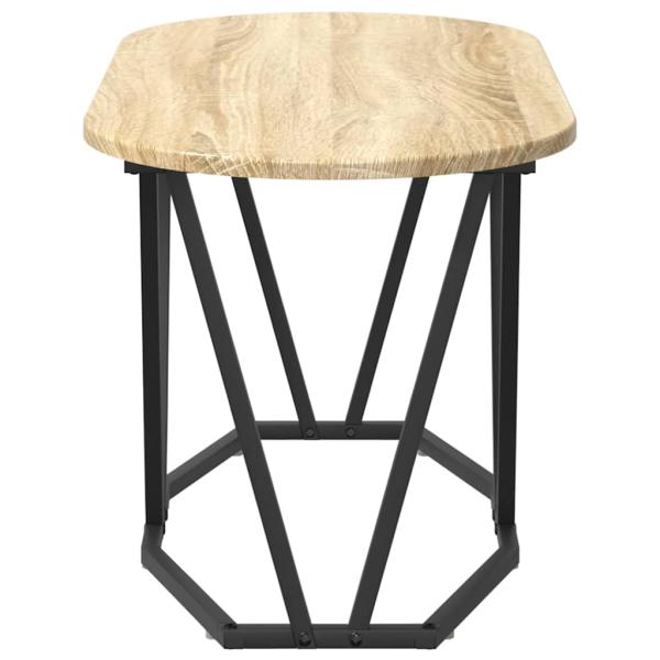 Couchtisch aus Sonoma Eiche 80x40x40,5 cm, Holzwerkstoff und Metall