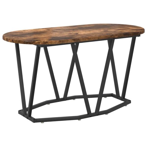 Couchtisch aus geräucherter Eiche 80x40x40,5 cm Holz und Metall