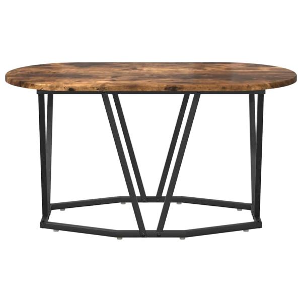 Couchtisch aus geräucherter Eiche 80x40x40,5 cm Holz und Metall