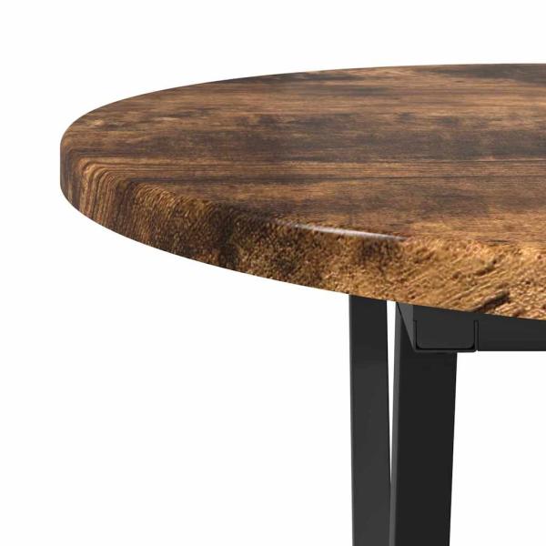 Couchtisch aus geräucherter Eiche 80x40x40,5 cm Holz und Metall
