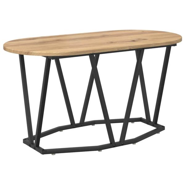 Couchtisch Artisan Eiche 80x40x40,5 cm Holz und Metall