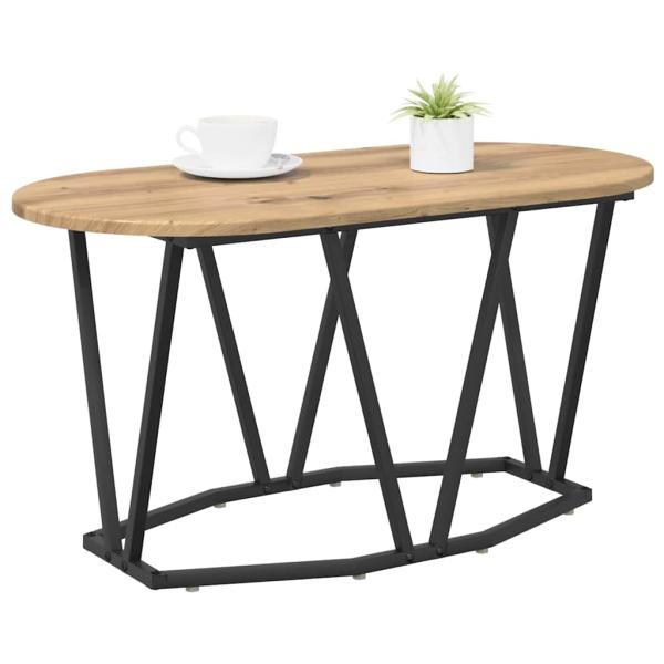 Couchtisch Artisan Eiche 80x40x40,5 cm Holz und Metall