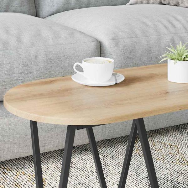 Couchtisch Artisan Eiche 80x40x40,5 cm Holz und Metall