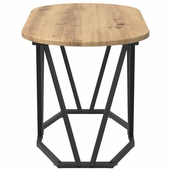 Couchtisch Artisan Eiche 80x40x40,5 cm Holz und Metall