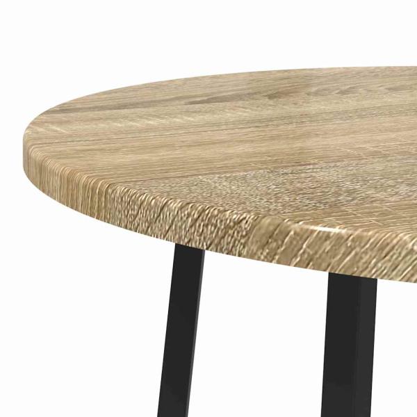 Beistelltisch 2er-Set Sonoma Eiche, Holzwerkstoff und Metall