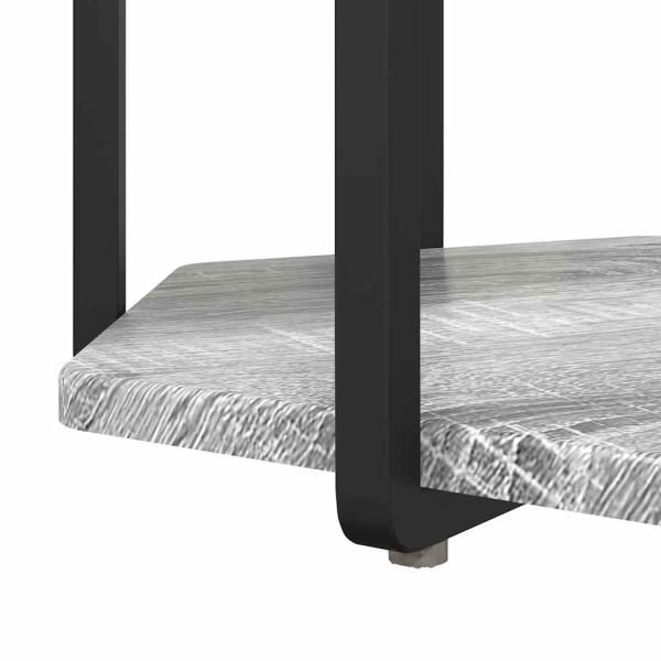 Beistelltische 2er Set Grau Sonoma Holz und Metall