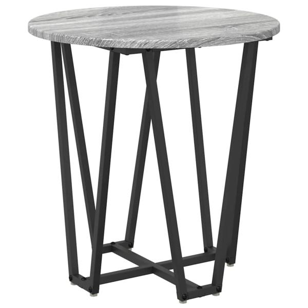 Beistelltisch 2er Set Grau Sonoma aus Holzwerkstoff und Metall