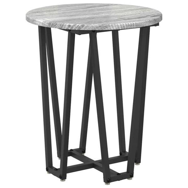 Beistelltisch 2er Set Grau Sonoma aus Holzwerkstoff und Metall