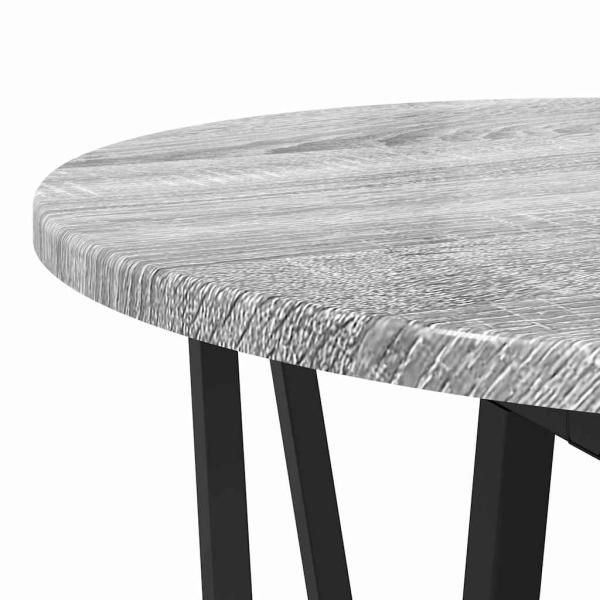 Beistelltisch 2er Set Grau Sonoma aus Holzwerkstoff und Metall