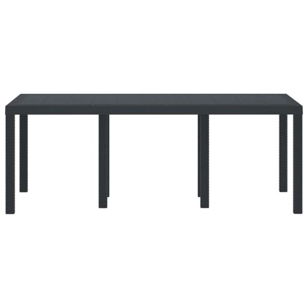 Gartentisch Anthrazit 200x100x73 cm Poly Rattan