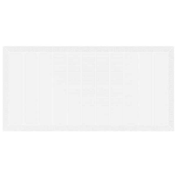 Gartentisch Weiß 200x100x73 cm Poly Rattan