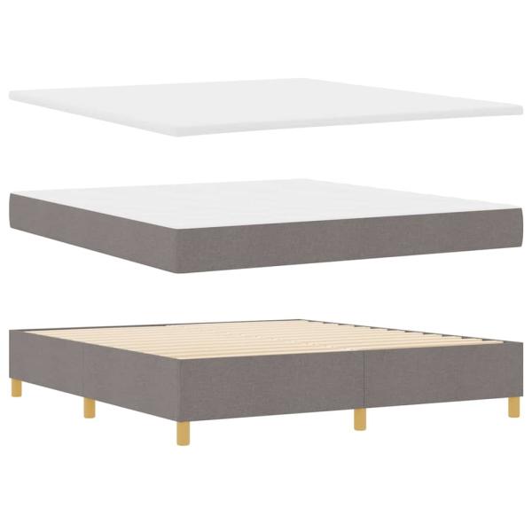 Boxspringbett mit Matratze & Bank Taupe 180x200 cm Stoff