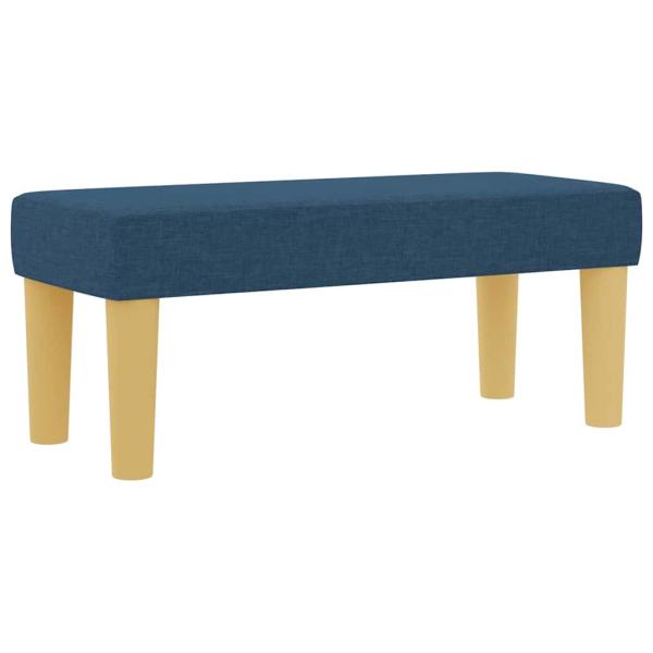 Boxspringbett mit Matratze und Bank Blau 100x200 cm Stoff