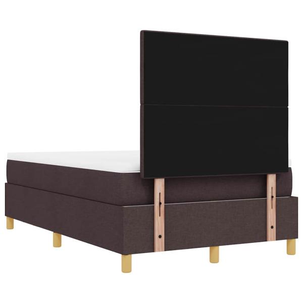 Boxspringbett mit Matratze & Bank Dunkelbraun 120x200 cm Stoff