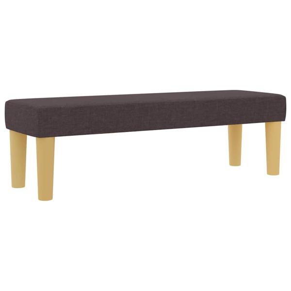 Boxspringbett mit Matratze & Bank Dunkelbraun 120x200 cm Stoff